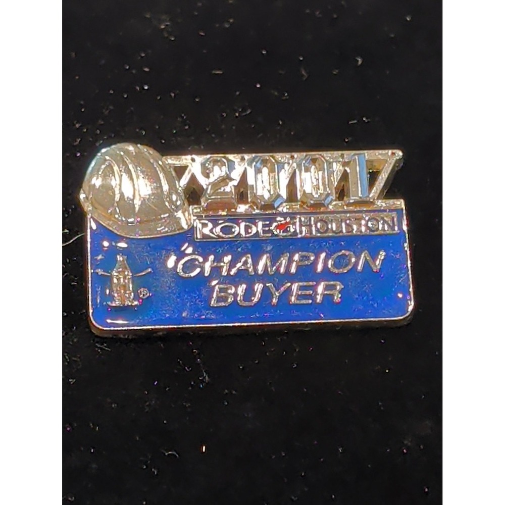 Vintage 2007 RodeoHouston Champion Buyer Pin Houston Rodeo Coca-Cola Cowboy Hat - Picture 2 of 4
